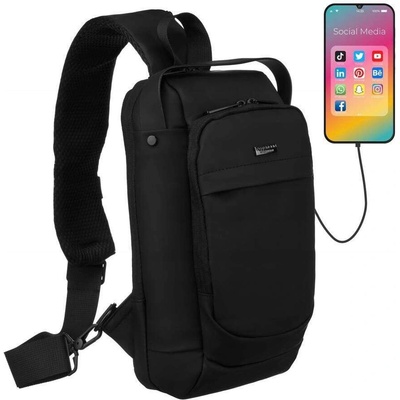 Peterson Robustní taška přes rameno s portem USB