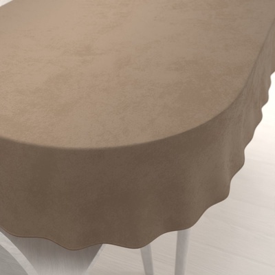 Biante Velký sametový oválný ubrus Velvet Premium SVP-034 Kávově hnědý 180x240cm