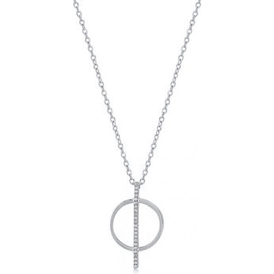 Lillian Vassago Originálny náhrdelník s diamantmi, biele zlato LLV59-DN024W