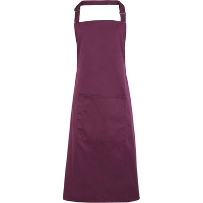 Premier Zástěra Colours PR 154 s laclem a kapsou na břiše COT-39015409599 Aubergine