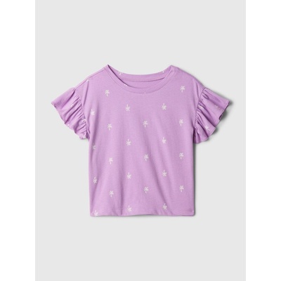 GAP 440647-04 Dětský top s volánky fialová