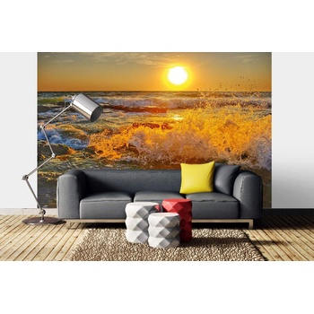 DIMEX ART s. r. o Самозалепваща се флизелинова фототапета зора над морето 375 x 250 см