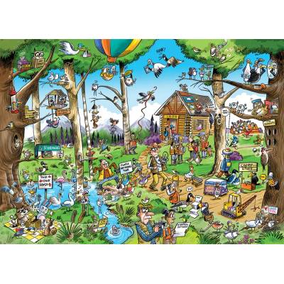 Cobble Hill - Puzzle DoodleTown: Birdwatcher's Paradise - 1 000 piese