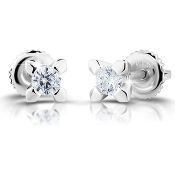 Modesi Drobné strieborné náušnice so zirkónmi M00921