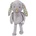 Balibazoo Мека играчка за гушкане Bali Bazoo - Bunny, сива (111053)