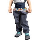 Unuo Batolecí softshellové kalhoty bez zateplení Basic Tm. Šedá ZOO na výletě