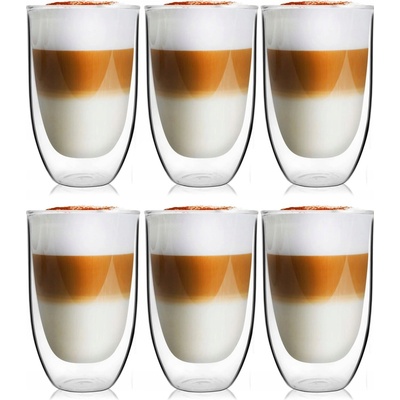 Design Vialli Amo termosklenice s dvojitou stěnou na kávu latte 6 350 ml