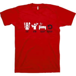 Gorilla. bg Eat Gym Sleep Repeat | Red XL