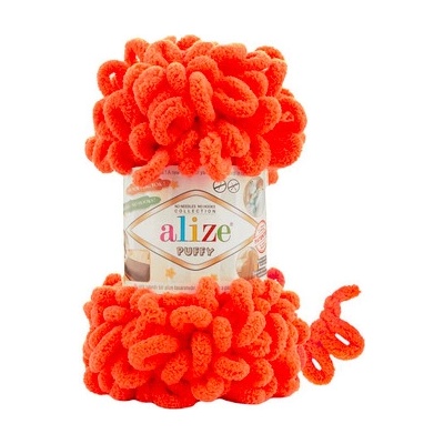Priadza Alize Puffy 421 - křiklavě červená