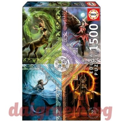 Educa Пъзел educa 19941 - 1500 части - Магическа звездна диаграма на Елементите, Ан Стоукс (edu19941)