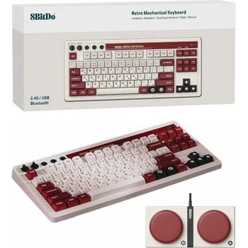 8BitDo Retro Mechanical Keyboard Fami Edition + Dual Super Buttons 6922621504283