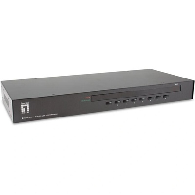 LevelOne LevelOne KVM-3208 KVM превключвател Монтаж в сървърен шкаф Черен (KVM-3208)