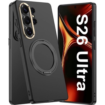 Samsung Магнитен Калъф GKK за Samsung Galaxy S26 Ultra - Тънък PC гръб, Метална въртяща се стойка, Шокоустойчив, Вкл. Протектор - 4 Цвята