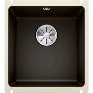 BLANCO Subline 375 - Керамична мивка, 46х41 см, InFino, черна 523732 (523732) Мивка за вграждане