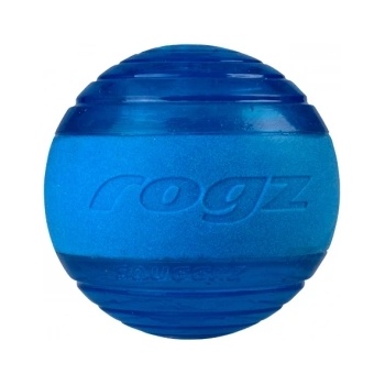 Rogz Squeekz - Кучешка играчка гумена скърцаща топка 6.4 см. синя