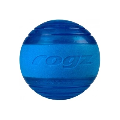 Rogz Squeekz - Кучешка играчка гумена скърцаща топка 6.4 см. синя
