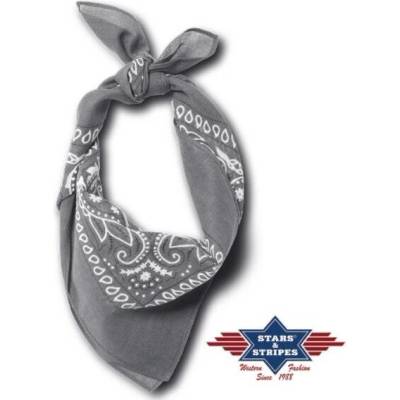 bavlněný šátek bandana šedá