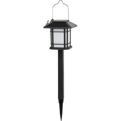 lampa solárna LUCERNA 10,5cm, výška 40cm, 12LED, nerez/PH čierna, 797475