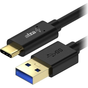 AlzaPower APW-CBTC0041B Core USB-A to USB-C 3.2 Gen 1, 60W, 5Gbp, 1m, černý