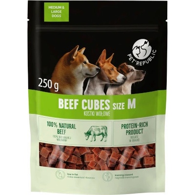 Pet Republic PetRepublic кубчета говеждо месо за кучета 250 г M