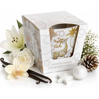 Bartek Candles Glamour Christmas - Charming White 115 g