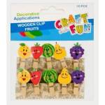 Craft with fun Wooden fruit clips 10pcs
