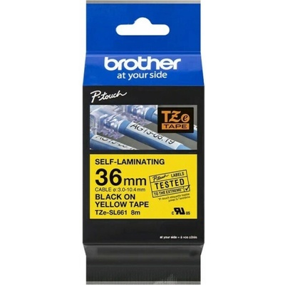Brother Касета Brother - TZe-SL661, P-Touch, 36 mm, черен/жълт (TZESL661)