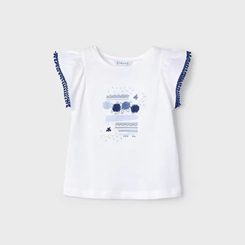 Image 1 of MAYORAL Тениска с текстилни цветя и сини детайли за мини момиче Mayoral