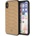 Mercedes-Benz Pattern III Leather Hard Case - кожен кейс (естествена кожа) за iPhone XS, iPhone X (кафяв)