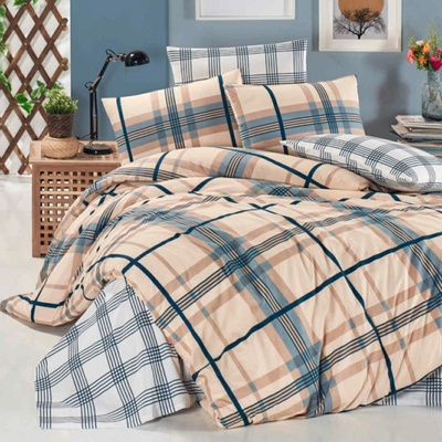 TiaHome obliečky bavlna Wood hnedé 200x140 90x70