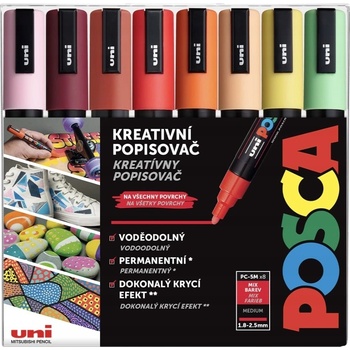 Posca PC-5M Letný mix teplých tónov 8 ks
