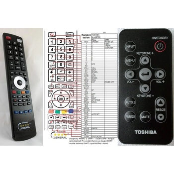 General TOSHIBA TLP-XD2700 - съвместимо дистанционно управление на марката General (TLP-XD2700)