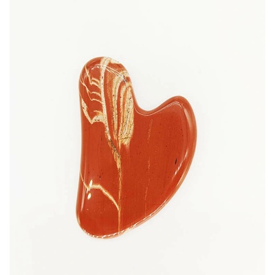 Venoc Masážny kameň guasha na tvár a dekolt z červeného jadeitu