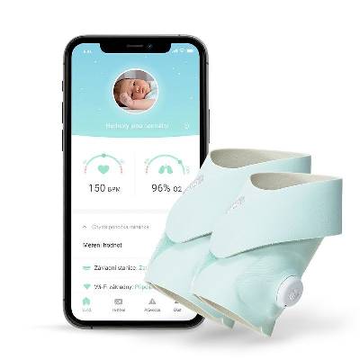 Owlet Smart Sock Plus Chytrá ponožka 0-5 let Světle zelená