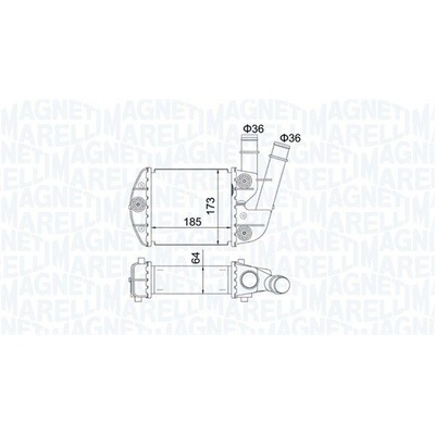 CHLADIČ TURBA, INTERCOOLER MAGNETI MARELLI 351319204620