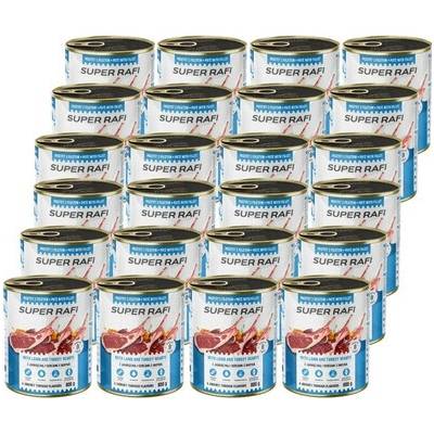 Rafi Super s jahňacím mäsom a srdcami z moriaka 24 x 800 g