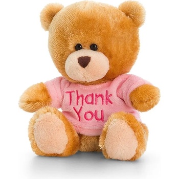 Image 1 of Keel Toys - Плюшено мече с розова тениска - Thank you