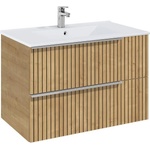Roca Шкаф 800 mm, Elegant plus light oak structure с 2 чекмеджета и умивалник (A852019574)