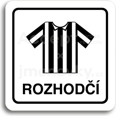 ACCEPT Piktogram rozhodčí II - bílá tabulka - černý tisk