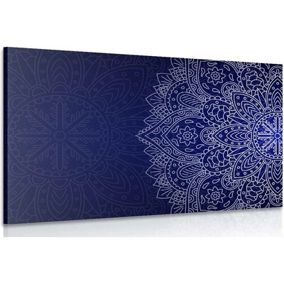 Obraz tmavě modrý ornament - 40x30