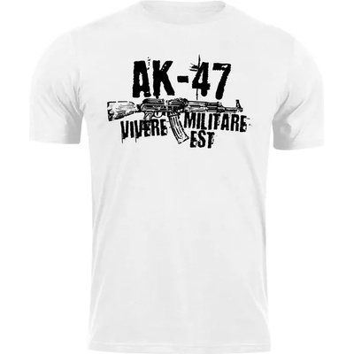 DRAGOWA Тениска с къс ръкав Seneca AK-47, бяла, 160 г/м2 (11605)