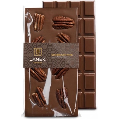 Čokoládovna Janek mléčná s pekanovými ořechy 95 g
