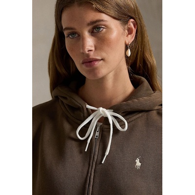 Ralph Lauren суичър с цип и качулка дамски с памук (211971699)
