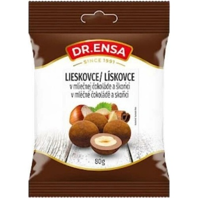 Dr. Ensa lieskové jadrá v mliečnej čokoláde a škoricu 80 g