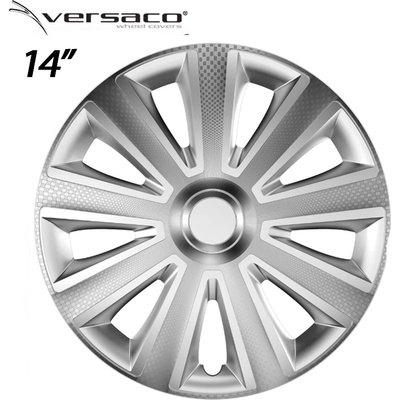 Versaco Тасове за джанти 14'' Versaco Carbon Aviator - Silver (56351)