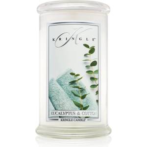Kringle Candle Eucalyptus & Cotton ароматна свещ 624 гр