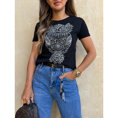 Eshopat dámské tričko Owl Black