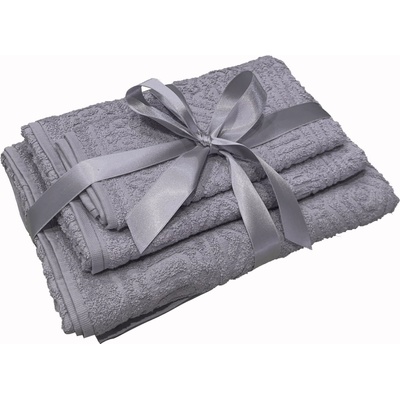 AGLIKA Сет от 3 памучни кърпи Aglika - Boho, сиви (3800136733615)