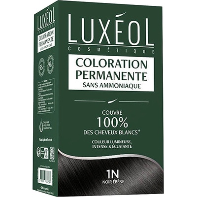 Luxéol Трайна боя за коса (без амоняк) 1N Абаносово черно 1 бр. | Luxéol (337710 NTRV)