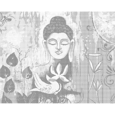 ZUTY Bodkovanie - BUDDHA NA ČERVENOM POZADÍ II Rámovanie: vypnuté plátno na rám, Rozmer: 40x50 cm
